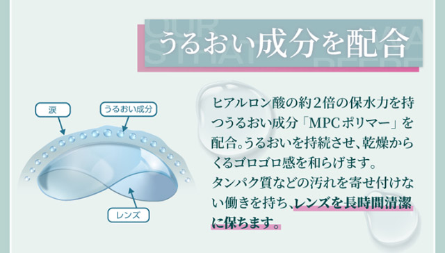 うるおい成分を配合|橋本愛(はしもとあい)さんイメージモデル ワンデーリフレアUVモイスチャー38(1day Refrear UV Moisture38) クリアコンタクトレンズ 1箱30枚入り