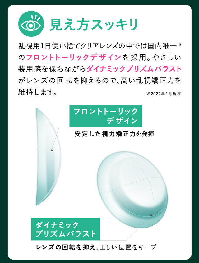 ワンデーピュアうるおいプラス 乱視用 見え方スッキリ