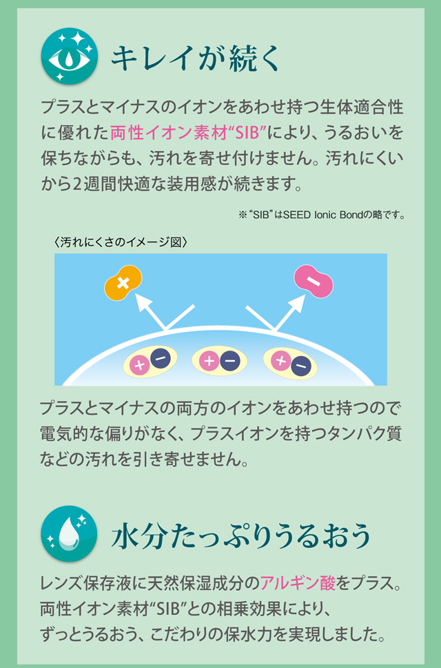 ツーウィークピュアうるおいプラス 乱視用 両生イオン素材SIB