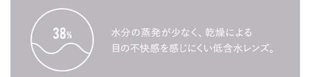 水分の蒸発が少なく、乾燥による目の不快感を感じにくい低含水レンズ|洗練されたオトナ女子が目指すのは、さりげないのに印象的な目線。 2weekエトエバイトゥインクルアイズ(2week Etoē By Twinkle Eyes)