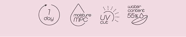 1day,moisture MPC,UV cut,含水率55%|度あり・度なしワンデー カラコン DIA 14.5mm 1箱10枚入り「アンドミー(AND MEE)」
