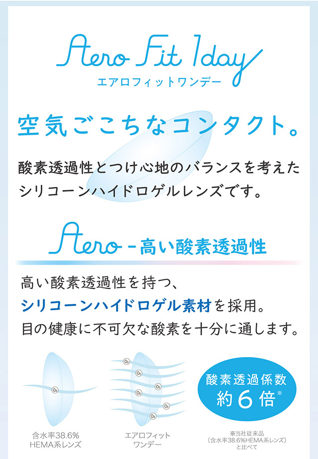 エアロフィットワンデーは空気ごこちなコンタクト|エアロフィットワンデー (AeroFit1day)