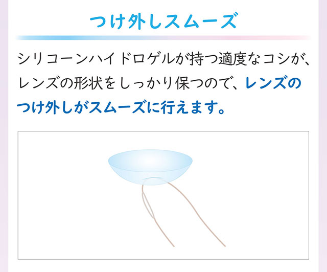 エアロフィットワンデーの特徴,つけ外しスムーズ|エアロフィットワンデー (AeroFit1day)