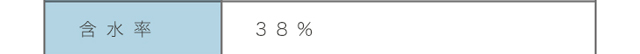 エアレンズの含水率は38%