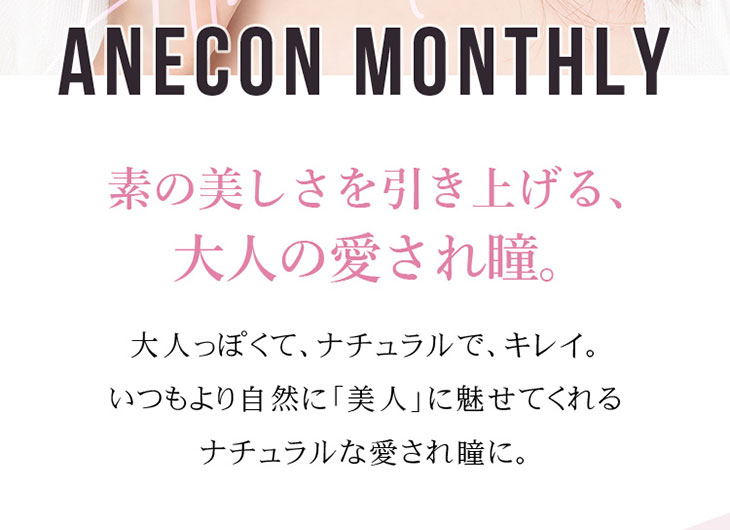 アネコンマンスリー素の美しさを引き上げ大人の愛され瞳ナチュラルでキレイいつもより自然に美人に魅せてくれる