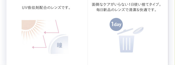 ベルシークは面倒なケアがいらず毎日清潔な1日使い捨てカラコン