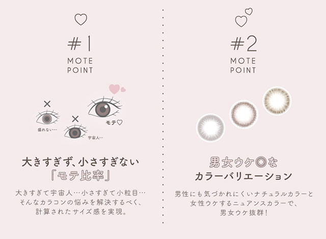 大きすぎず小さすぎないモテ比率,男女ウケ◎なカラーバリエーション|モテクリエイター・ゆうこす(菅本裕子)プロデュース,チューズミー1month(Chu'sme 1month)