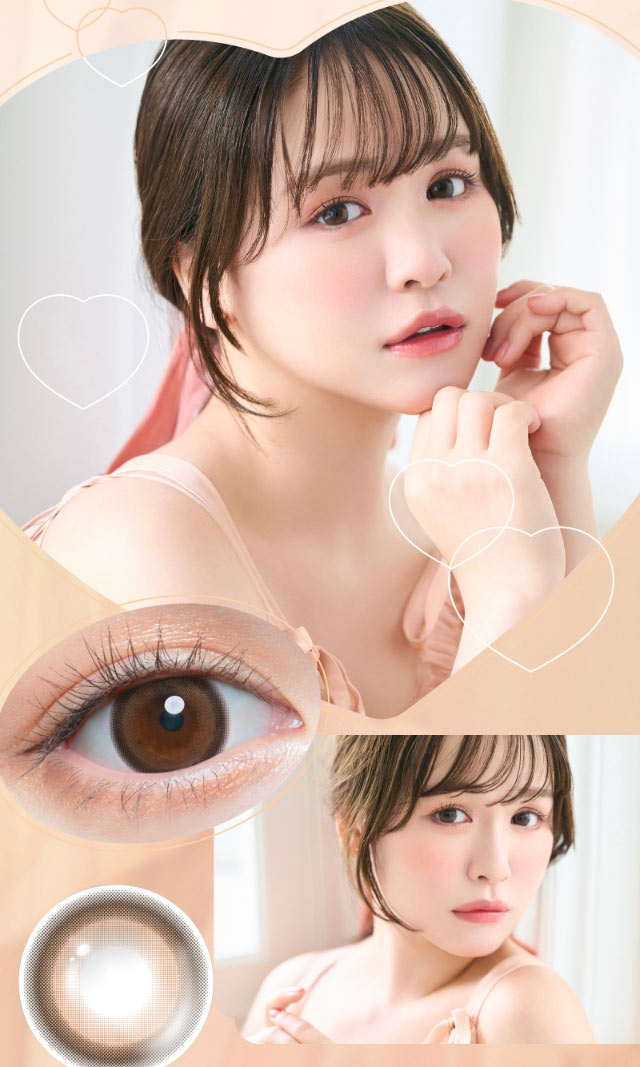 ゆうこす,ブリュレチャーム装用写真|モテクリエイター・ゆうこす(菅本裕子)プロデュース,チューズミー1month(Chu'sme 1month)