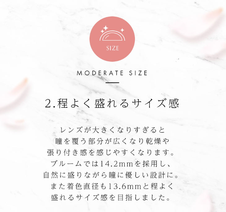 ダイヤブルーム UVモイスト 1dayは程よく盛れるDIA14.2mm着色直径13.6mm