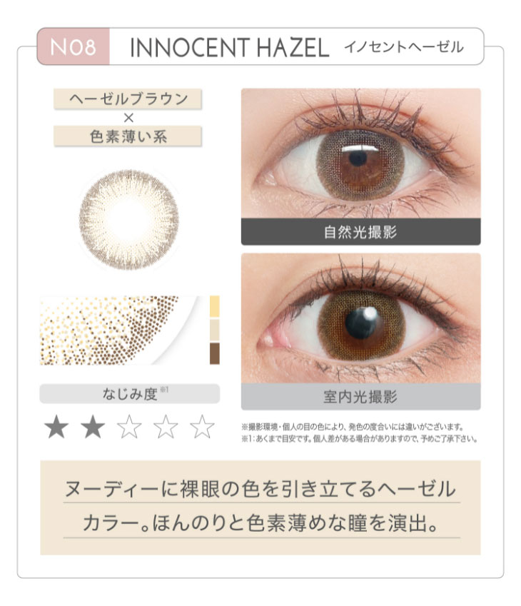 新木優子イメージモデルカラコン『アイジェニック(EYE GENIC)』 イノセントヘーゼル