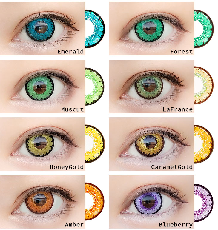 イメージモデルカラコンエティアクールワンデー モアコンスタッフの全色まとめ着画