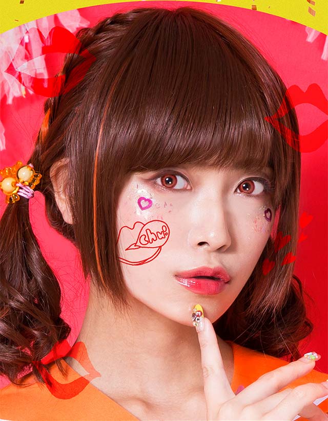 【エティアジュレワンデー】アップルジュレ りんごのように真っ赤なカラー。赤カラコンでナチュラルかつ発色を求めるならジューシーなアップルジュレで決まり♥