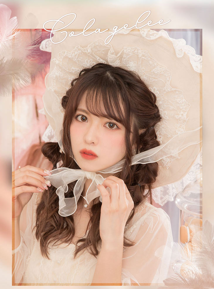 エティアジュレワンデー|フチなし×極小ドット　コーラジュレ着用写真