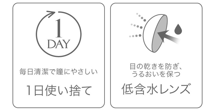 エバーカラー1dayルクアージュは低含水レンズの1日使い捨てワンデーカラコン