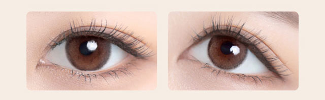 バナナミルク装用写真|毎日にもっと「自信」を マンスリーカラコン 毎日使いたくなる♡韓国っぽマンスリーカラコン ふふふ fufufu