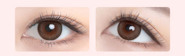 ココア装用写真|毎日にもっと「自信」を マンスリーカラコン 毎日使いたくなる♡韓国っぽマンスリーカラコン ふふふ fufufu