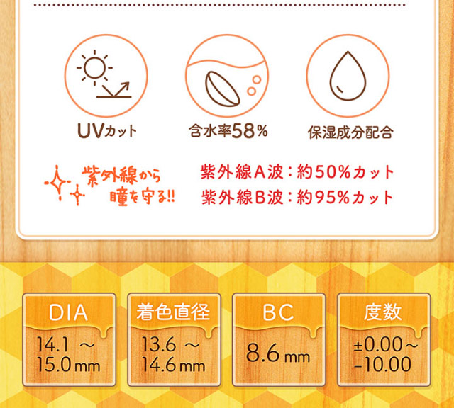 UVカット,含水率58%,保湿成分配合|明日花キラライメージモデル フルーリー(Flurry)ワンデーカラコン UVカット 含水率58% 保湿成分配合