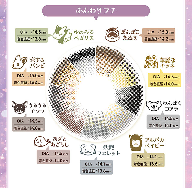 ふんわりフチ|明日花キラライメージモデル フルーリー(Flurry)ワンデーカラコン UVカット 含水率58% 保湿成分配合