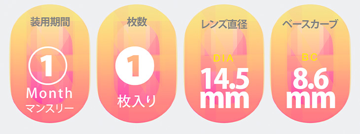 重なり合う透明感の三原色『FONDUE(フォンデュ)』1箱1枚入りマンスリーカラコン