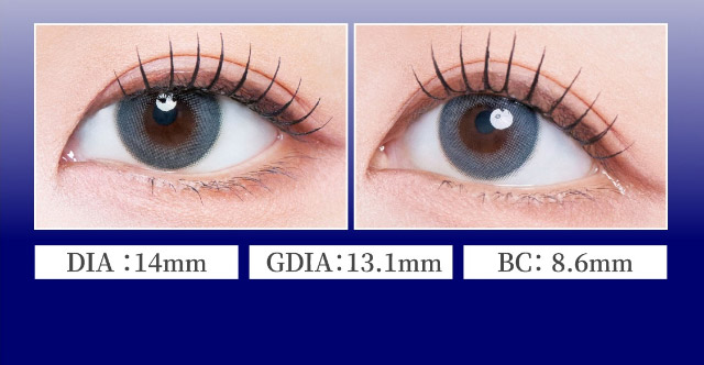 アーバンブルー装用写真,DIA14mm,GDIA13.1mm,BC8.6mm|「もう一段階上の私へ」をコンセプトに内に秘めた個性を呼び覚ますワンデーカラコン,TWICE ジョンヨンイメージモデル【GIRL CRUSH(ガールクラッシュ)】1day,10枚入り,DIA14.0mm,BC8.6mm