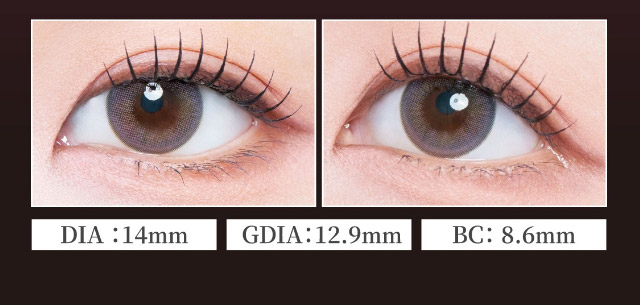 クリアライラック装用写真,DIA14mm,GDIA12.9mm,BC8.6mm|「もう一段階上の私へ」をコンセプトに内に秘めた個性を呼び覚ますワンデーカラコン,TWICE ジョンヨンイメージモデル【GIRL CRUSH(ガールクラッシュ)】1day,10枚入り,DIA14.0mm,BC8.6mm