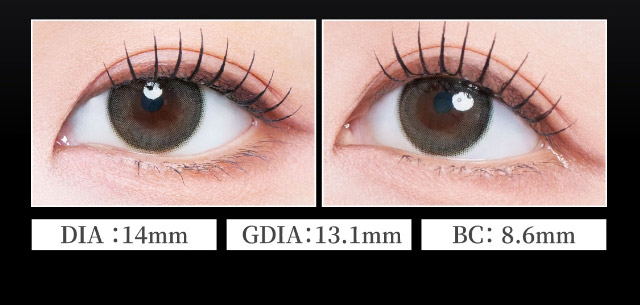 グラビティアッシュ装用写真,DIA14mm,GDIA13.1mm,BC8.6mm|「もう一段階上の私へ」をコンセプトに内に秘めた個性を呼び覚ますワンデーカラコン,TWICE ジョンヨンイメージモデル【GIRL CRUSH(ガールクラッシュ)】1day,10枚入り,DIA14.0mm,BC8.6mm