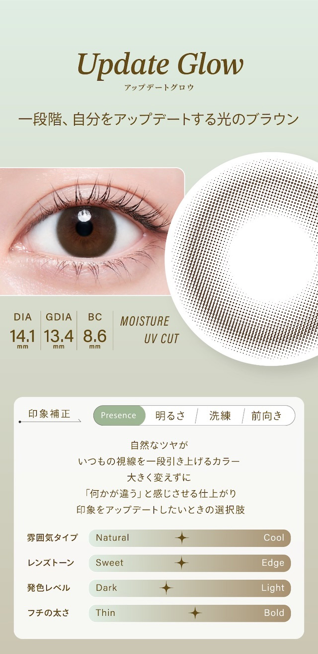 度あり・度なし 10枚 ハイディ アップデートグロウ DIA:14.1mm ワンデー カラコン カラーコンタクトレンズ