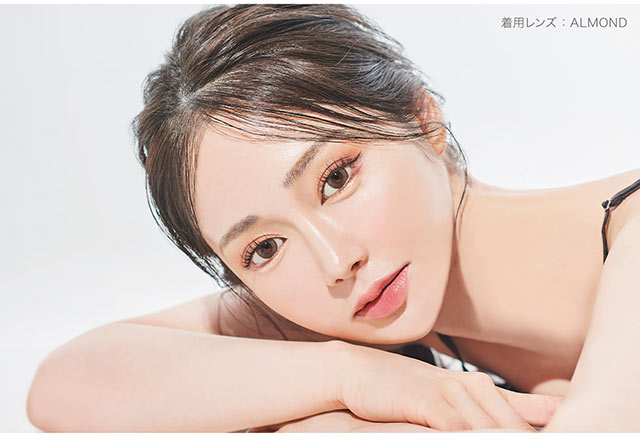 アーモンド装用写真|ナチュラル系カラコン,マンスリー,ルナナチュラル【Luna Natural】