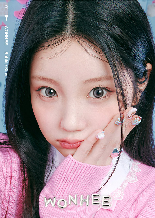 バブルキス装用写真|ILLIT(アイリット)イメージモデル♡回らない水光カラコン「リルミィ(LilMe)」,1day,DIA14.5mm,高含水55%,ブルーライト&UVカット,うるおい成分配合,1箱10枚入り