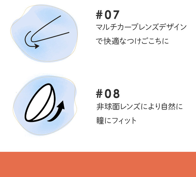 メリーベーシックマルチカーブレンズデザインで快適な着けごこちに