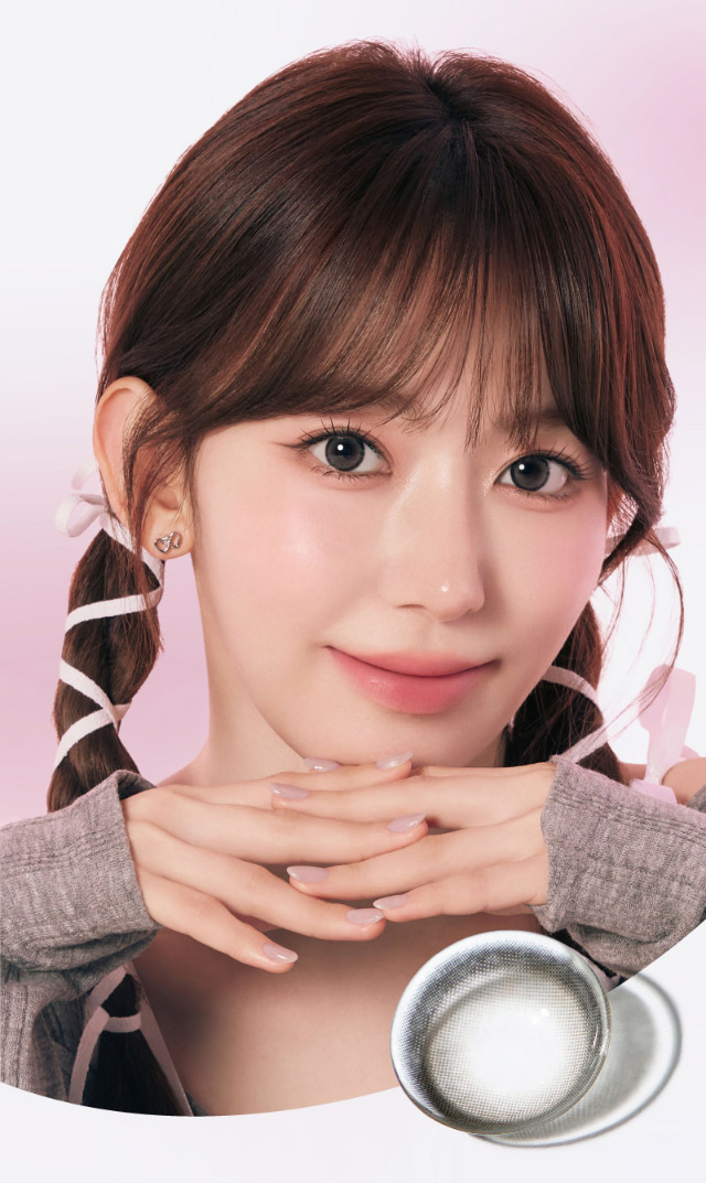 グレーバニー,宮脇咲良(さくらたん)装用写真|宮脇咲良(さくらたん)イメージモデルのワンデーカラコン【モラクワンデー(MOLAK 1day)】カラコン ワンデーカラコン 1day 1箱10枚入り
