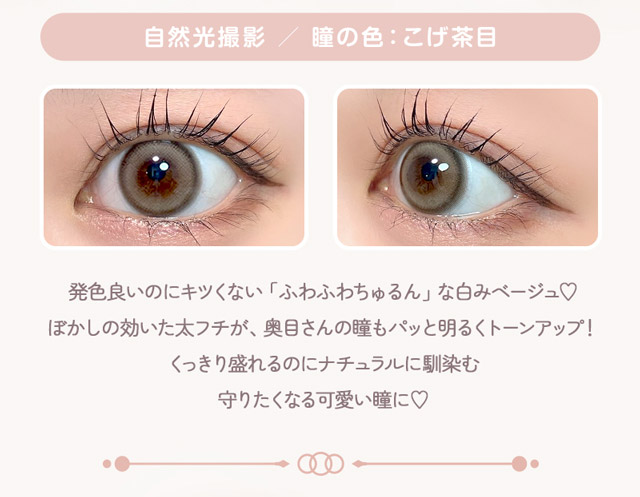 チャギベージュ 装用画像 特徴