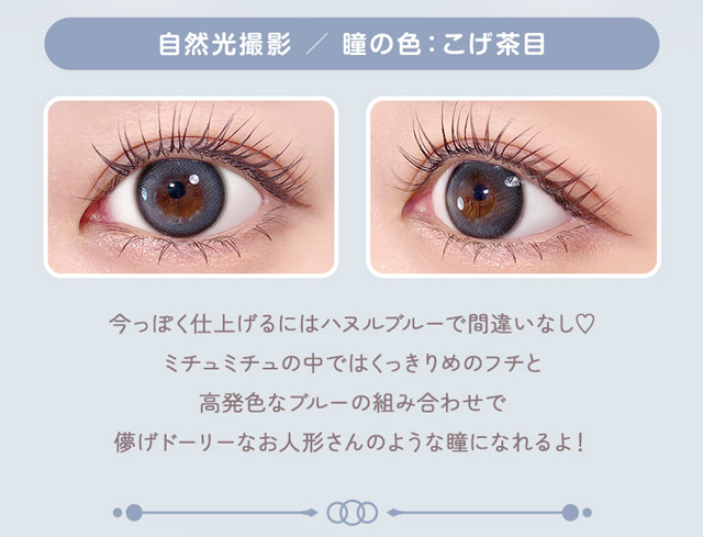 ハヌルブルー 装用画像 特徴