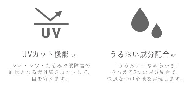 ミッシュブルーミンアイリスグローシリーズはUVカット機能付き,うるおい成分も配合で快適なつけ心地を実現