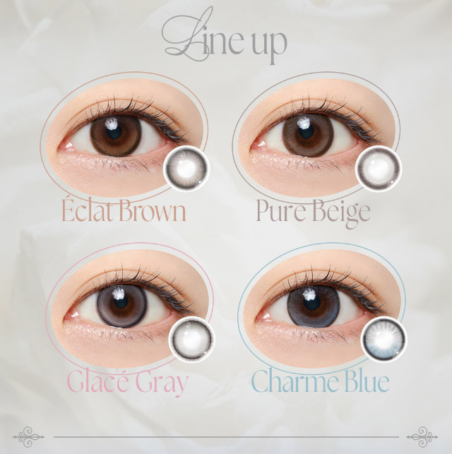 レンズラインナップ一覧|自分を虜にする視線【ミフェ(Mifee)】シリコーンハイドロゲルレンズ,ワンデー,DIA14.5mm,G.DIA13.8mm,BC8.7mm,10枚入り