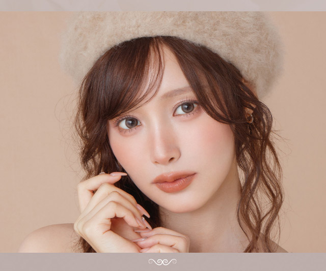 ミフェのピュールベージュ|自分を虜にする視線【ミフェ(Mifee)】シリコーンハイドロゲルレンズ,ワンデー,DIA14.5mm,G.DIA13.8mm,BC8.7mm,10枚入り