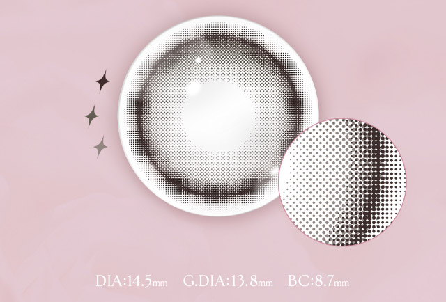 ミフェのグラセグレー|自分を虜にする視線【ミフェ(Mifee)】シリコーンハイドロゲルレンズ,ワンデー,DIA14.5mm,G.DIA13.8mm,BC8.7mm,10枚入り