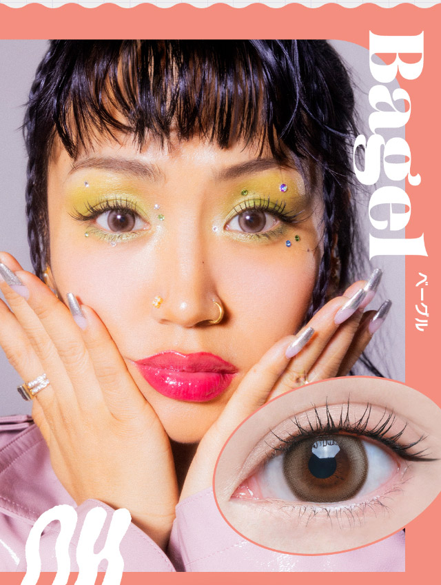 ベーグル|世界を舞台に活躍するダンサー”RIEHATA”プロデュース,ひと目見ただけで、OH!となってしまうワンデーコンタクトレンズ オー(OH)ワンデー,DIA14.2mm,BC8.6mm,10枚入り