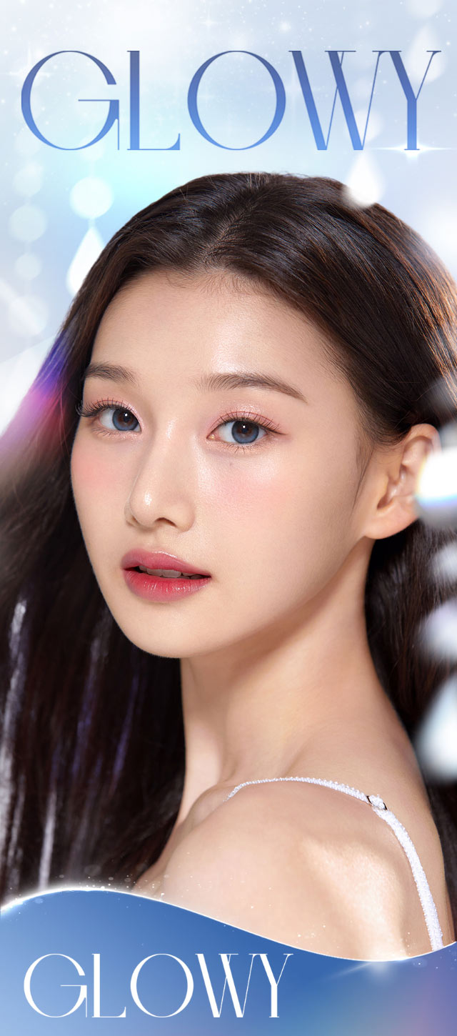 韓国カラコン オーレンズグローイワンデー サファイアブルー