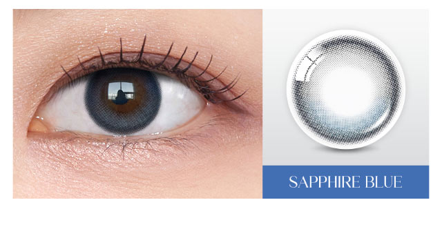 オーレンズグローイワンデーのサファイアブルー|New Jeansイメージモデル 韓国カラコン オーレンズグローイワンデー(OLENS Glowy 1day)