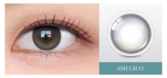 アッシュグレー(ASH GRAY)|韓国カラコン オーレンズグローイワンデー(OLENS Glowy 1day)韓国カラコン オーレンズグローイワンデーはソフト&繊細なハイライターカラーで立体的に輝く目元を演出する今トレンドの水光カラコン