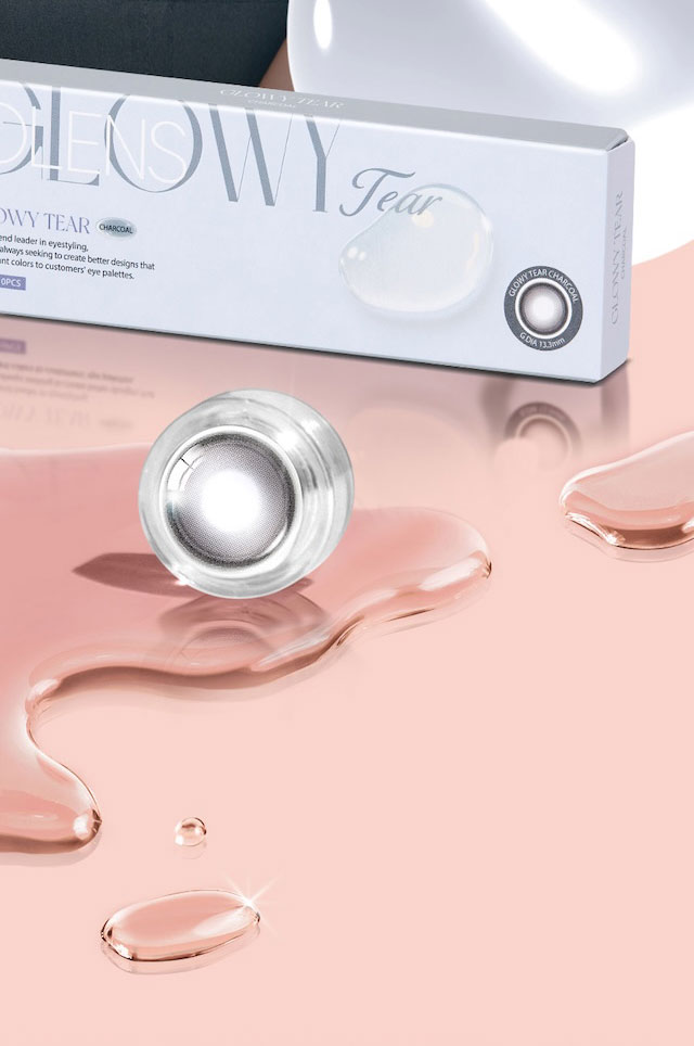 GLOWY Tear 1DAY SERIES|度あり10枚 チャコール オーレンズ グローイティア OLENS Glowy Tear DIA:14.2mmmm MEOVV(ミヤオ)  ワンデー カラコン カラーコンタクトレンズ