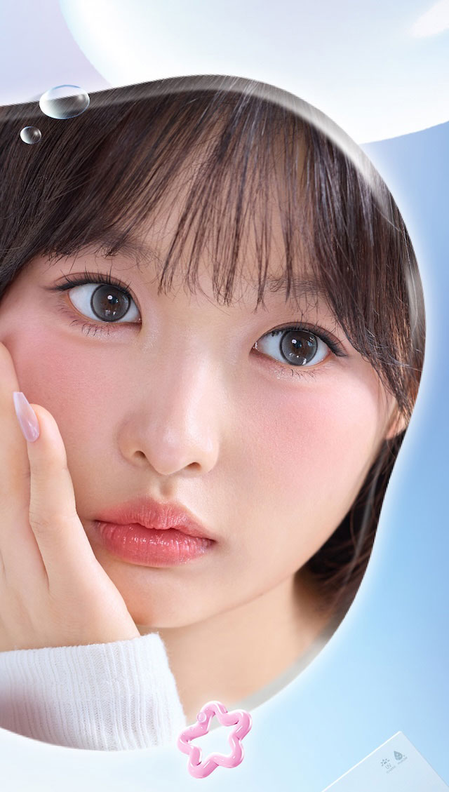 GLOWY Tear 1DAY series|度あり10枚 グレー オーレンズ グローイティア OLENS Glowy Tear DIA:14.2mmmm MEOVV(ミヤオ)  ワンデー カラコン カラーコンタクトレンズ