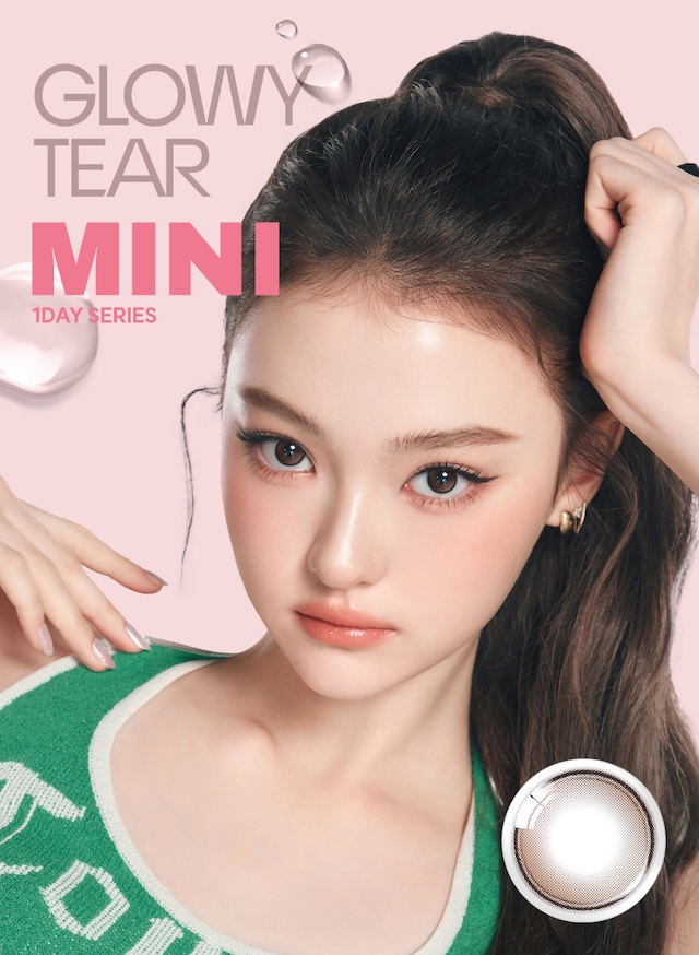 GLOWY TEAR MINI 1DAY SERIES|度あり・度なし 10枚 オーレンズ グローイティアミニワンデー ブラウン DIA:14.2mm ワンデー カラコン カラーコンタクトレンズ