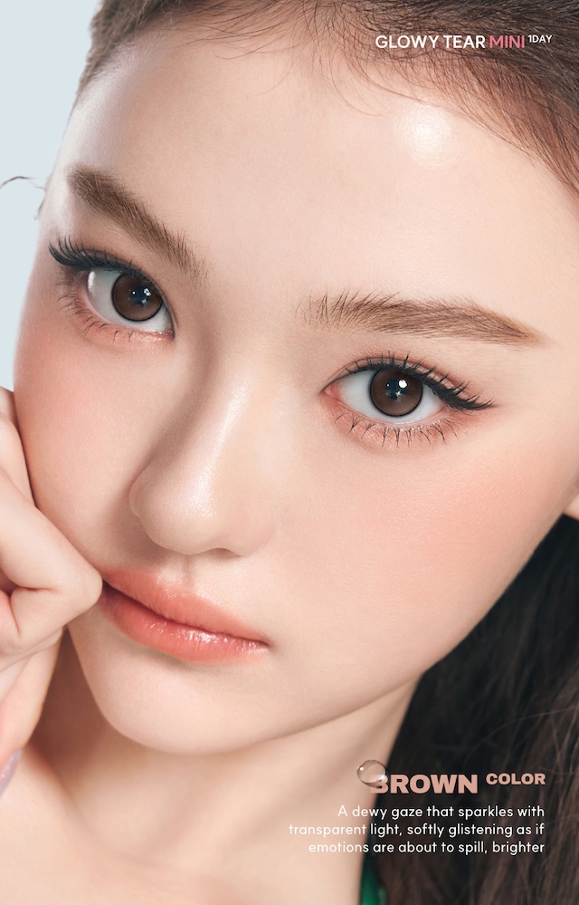 BROWN COLOR|度あり・度なし 10枚 オーレンズ グローイティアミニワンデー ブラウン DIA:14.2mm ワンデー カラコン カラーコンタクトレンズ