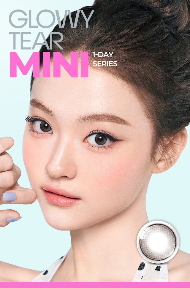 GLOWY TEAR MINI 1-DAY SERIES|度あり・度なし 10枚 オーレンズ グローイティアミニワンデー グレー DIA:14.2mm ワンデー カラコン カラーコンタクトレンズ