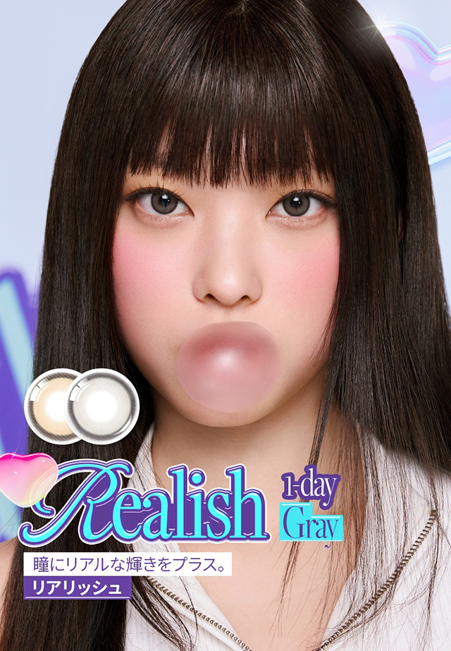 度あり10枚 グレー オーレンズ リアリッシュワンデー OLENS Realish 1day DIA:14.5mmmm NewJeans ワンデー カラコン カラーコンタクトレンズ