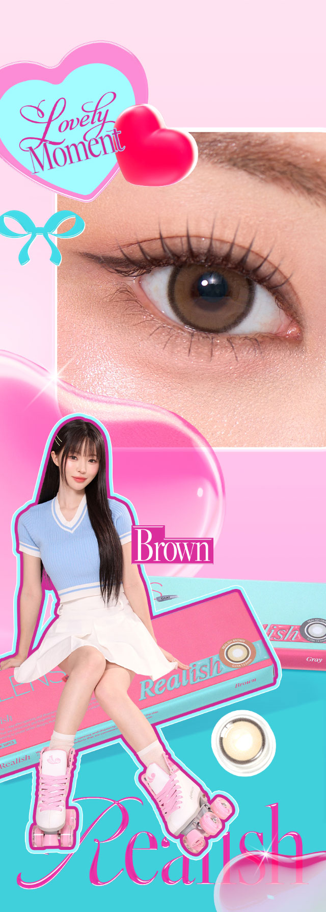 瞳にリアルな輝きをプラス,オーレンズ リアリッシュワンデー|韓国カラコン オーレンズ リアリッシュワンデー(OLENS Realish 1day)は瞳にリアルな輝きをプラスしてくれるナチュラル盛れカラコン