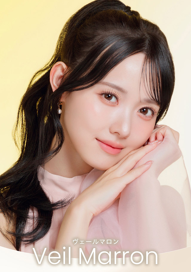 ヴェールマロン|アイドル担当ヘアメイク夢月プロデュース♡アイドルメイクのプロがつくるうるみ裸眼風レンズ,松本ももなイメージモデル,プロウィンク(ProWink)ブルーライトカット,ワンデー,1day,10枚入り