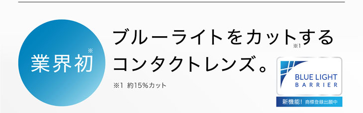 ピュアリティは業界初!ブルーライトをカットするコンタクトレンズです"